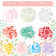 CHGCRAFT 200Pcs 10 Colors Glass Bell Flower Spacer Beads Spray Painted Flower Shape Crystal Beads Cap for Jewelry Making GLAA-CA0001-34-5