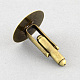 真鍮製カフセッティング  アパレルアクセサリのカフスボタンパーツ  アンティークブロンズ  トレイ：14mm  17.5x14mm KK-S133-14mm-KP001AB-3