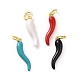 Подвески из латуни с покрытием из эмали KK-C008-20G-1
