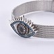 Unisex 304 acero inoxidable brazaletes de pulseras banda de reloj BJEW-L655-022-3