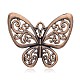 Nickel Free Tibetan Style Alloy Butterfly Pendants TIBE-M001-153R-NF-1