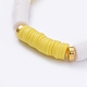 Bracelets élastiques faits à la main de perles heishi en pâte polymère BJEW-JB05091-01-2