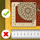 Wooden Square Frame Crochet Ruler DIY-WH0536-009-3