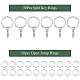 50Pcs Iron Split Key Rings IFIN-YW0003-44-2