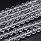 Faceted(128 Facets) Round Grade A+ Natural Quartz Crystal Beads Strands G-H1650-8mm-01N-A+-1