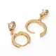 Brass Micro Pave Cubic Zirconia Huggie Hoop Earrings EJEW-G276-19G-3