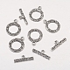 Tibetan Style Alloy Ring Toggle Clasps PALLOY-P107-16AS-1