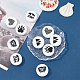 Superfindings 10pcs 5 estilos de perlas de silicona ecológicas planas redondas de calidad alimentaria SIL-FH0001-08-4