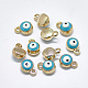 Light Gold Plated Alloy Charms X-ENAM-S117-27A-1