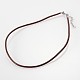 Cowhide Leather Cord Necklace Making NJEW-JN01256-01-2