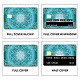 長方形のPVCプラスチック防水カードステッカー  銀行カードの装飾用の粘着カードスキン  花  186.3x137.3mm DIY-WH0432-105-4