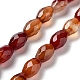 Fili di perline agata rosso naturale G-P520-C21-01-1