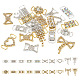Pandahall 20 pièces 20 styles alliage cristal strass connecteur breloques DIY-TA0005-28-1