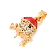 Латунные микро-паве кубические цирконии подвески-бейлы X-KK-C076-26G-2