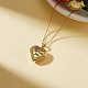 Coeur avec collier pendentif médaillon photo fleur rose JN1036A-5