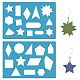 GORGECRAFT 2 Styles Jewelry Shape Template Reusable Earrings Making Plastic Star Square Cutouts Cutting Stencil Lapidary Templates for Cabochons Bracelets Earrings Making Jewelry DIY Crafts 5x3.5 inch DIY-WH0359-003-1