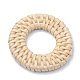Handmade Reed Cane/Rattan Woven Linking Rings X-WOVE-Q075-23-2