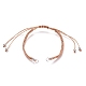 Fabrication de bracelet en fil de polyester tressé réglable AJEW-JB00844-03-1