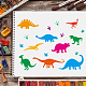 FINGERINSPIRE Dinosaurs Stencils Template 8.3x11.7inch Plastic Tyrannosaurus Drawing Painting Stencils Rectangle Prints Pattern Reusable Stencils for Painting on Wood DIY-WH0202-141-7