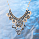 Fashion Women Jewelry Zinc Alloy Glass Rhinestone Bib Statement Choker Collar Necklaces NJEW-BB15125-E-6