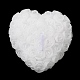 パラフィンキャンドルホルダー  バレンタインデーのために  結婚式のホームパーティーデコレーション  ハート  ホワイト  7.7x7.8x2.45cm DJEW-K022-01A-2