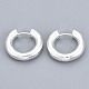 Brass Huggie Hoop Earrings X-KK-R136-061S-NF-1