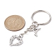Porte-clés pendentif en alliage coeur saint valentin KEYC-JKC00625-03-3