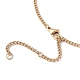 Ожерелье с прямоугольной подвеской из титановой стали для мужчин и женщин NJEW-E090-01G-01-4