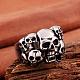 Fashionable 316L Surgical Stainless Steel Skull Rings Wide Band Rings for Men RJEW-BB10170-7-3