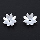 Tapas de abalorios de perlas de imitación de resina RESI-N036-04-06-3