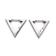 304 Stainless Steel Triangle Huggie Hoop Earrings STAS-H156-02A-P-1