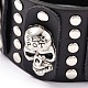 Skull Studded Leather Cord Bracelets X-BJEW-D351-09A-2