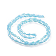 Perlas de vidrio opaco galvanizado hebras EGLA-L015-FR-B02-3