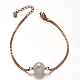 304 inoxydable chaîne en acier acrylique perle lien bracelets BJEW-L543-07RG-1
