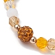Bracelets extensibles en perles rondes à facettes en verre BJEW-JB10057-03-3