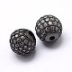 Perles de zircone cubique de placage de rack en laiton ZIRC-S001-12mm-A04-2