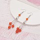 Natural Malaysia Jade Ball Beads Long Dangle Earring for Lady EJEW-JE04680-02-2