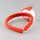 Christmas Party Accessories Plastic with Cloth Snowman Hair Bands OHAR-R178-25-2