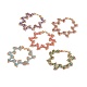 Set di braccialetti con perline di semi di vetro a foglia di 5 pz 5 colori BJEW-JB07915-1
