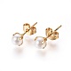 304 Stainless Steel Stud Earrings EJEW-I229-01G-A-1