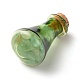ガラスびんの装飾を希望  中に宝石チップとコルクストッパー  薄緑  26.5x17.5mm AJEW-JD00006-02-3