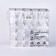 クリアプラスチックビーズ収納ケース  アルミカバー付き  コラム  プラチナ  透明  5x4.8cm  容量：60ml（2.02液量オンス） CON-WH0027-03B-4