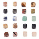 Fashewelry100pcs10スタイルの天然宝石ビーズ  キューブ  多面カット  6~6.5x6~6.5x6~6.5mm  穴：1mm  10個/スタイル G-FW0001-20-3