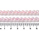 Galvanici rosa naturale perle di quarzo fili G-Z038-A03-01AB-5