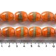 手作りランプワークビーズ  バレル  オレンジ  19x14mm  穴：2mm  約36個/連  26.38''（67センチメートル） LAMP-Z008-06D-4