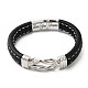 Mot amour vous pour toujours en acier inoxydable bracelet à maillons de noeud imbriqué JB753A-2