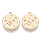 Brass Micro Pave Cubic Zirconia Charms KK-T050-18G-NF-1