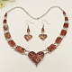 Fashionable Paua Shell/Abalone Shell Jewelry Sets SJEW-G012-01-1