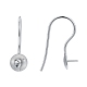 Rhodium Plated 925 Sterling Silver Earring Hooks STER-L054-57A-P-2