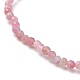 Bracelet extensible en perles de tourmaline naturelle BJEW-JB08484-01-4